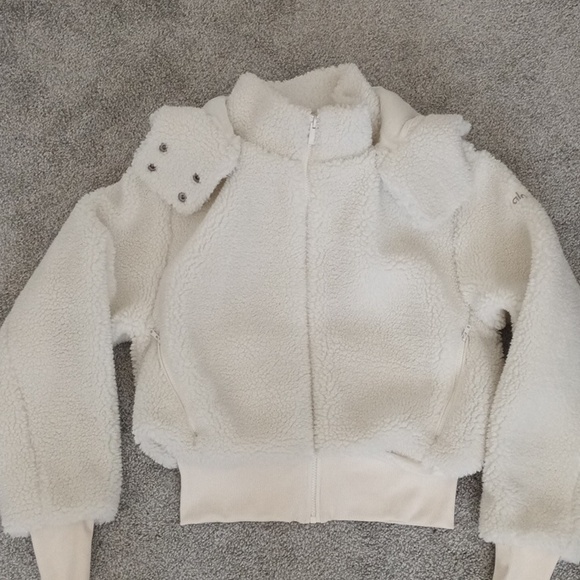 ALO Yoga Foxy Sherpa Jacket Ivory Size XS - Picture 2 of 11